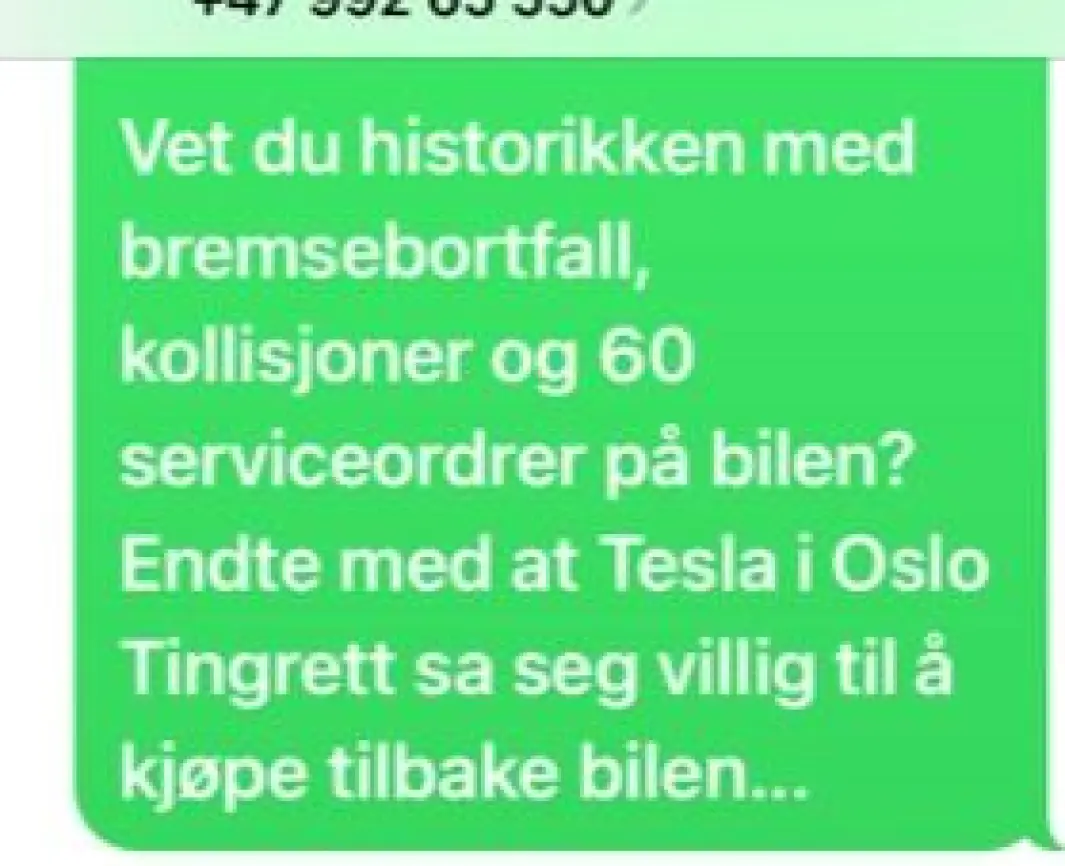 <span class=" font-weight-bold" data-lab-font_weight_desktop="font-weight-bold">SMS: </span>Jens Petter fikk denne tekstmeldingen fra Ola, den første eieren. <span class=" font-weight-bold" data-lab-font_weight_desktop="font-weight-bold">SMS: </span>Jens Petter fikk denne tekstmeldingen fra Ola, den første eieren.