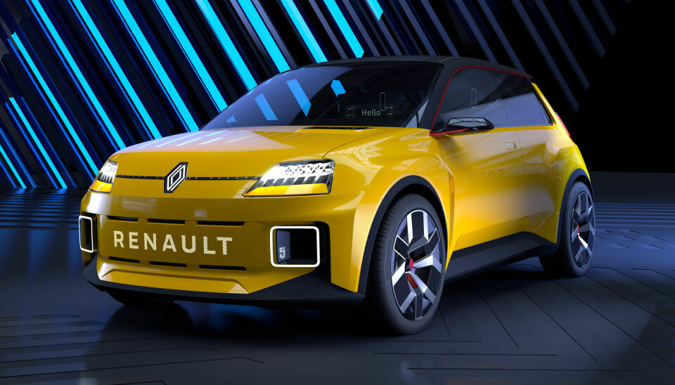 RETROREALISME: Renault lover at denne retroversjonen av Renault 5 skal komme i produksjon, og at 90 prosent av konseptet du ser på bildet, skal sees igjen i den ferdige modellen.