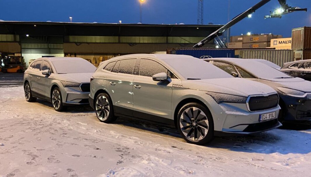 I NORGE: De første 25 Skoda Enyaq-modellene er nå i Norge. I NORGE: De første 25 Skoda Enyaq-modellene er nå i Norge.