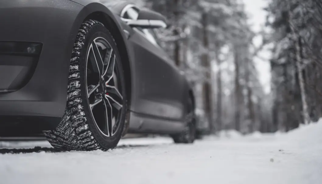 NESTE GENERASJON: Det kommende Nokian Hakkapeliitta 10 EV på en Tesla Model 3. NESTE GENERASJON: Det kommende Nokian Hakkapeliitta 10 EV på en Tesla Model 3.