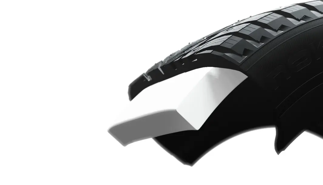 <span class="font-weight-bold" data-lab-font_weight_desktop="font-weight-bold">STØYDEMPING: </span>«SilentDrive»-teknologien, med akustisk skum på innsiden av gummilaget, skal sikre et uvanlig lavt støynivå. <span class="font-weight-bold" data-lab-font_weight_desktop="font-weight-bold">STØYDEMPING: </span>«SilentDrive»-teknologien, med akustisk skum på innsiden av gummilaget, skal sikre et uvanlig lavt støynivå.