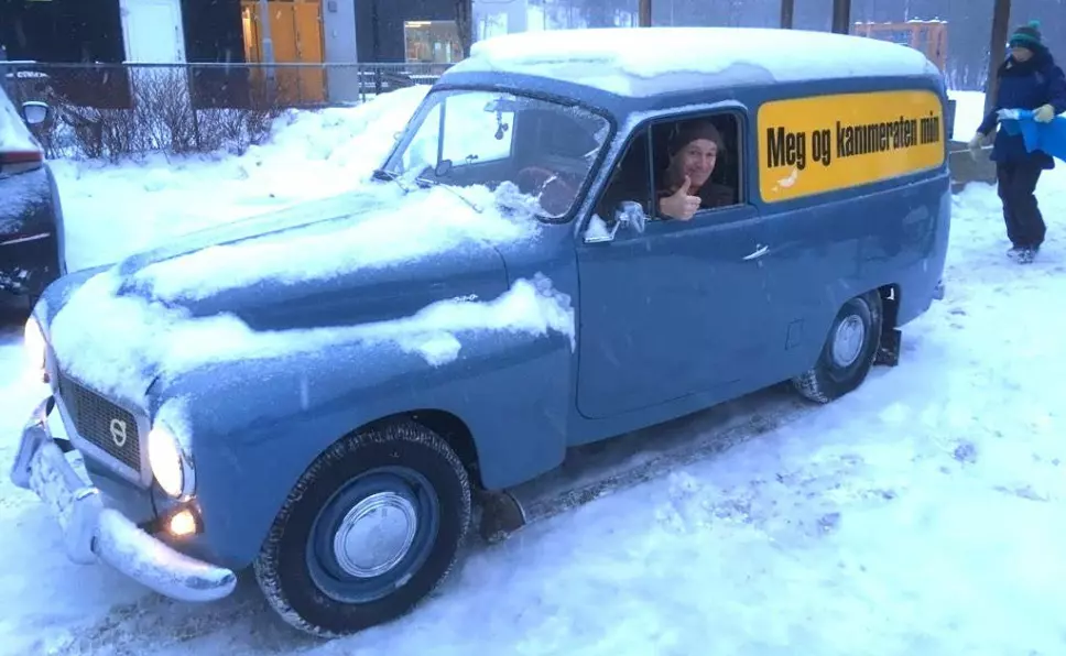 SNØMANN: Musiker Martin Hagfors har latt Volvo Duett påvirke minst et par av sine kjente låter, som «JFK Loved Volvos Too».