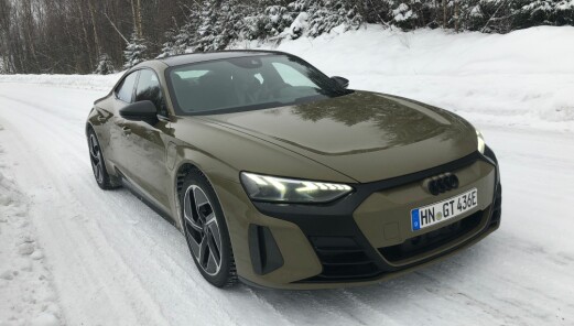 Her er første Audi e-tron GT på norsk snø