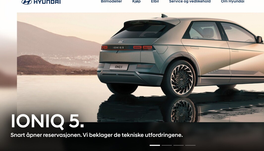SKJERMDUMP FRA NETTSIDEN TIL HYUNDAI SKJERMDUMP FRA NETTSIDEN TIL HYUNDAI