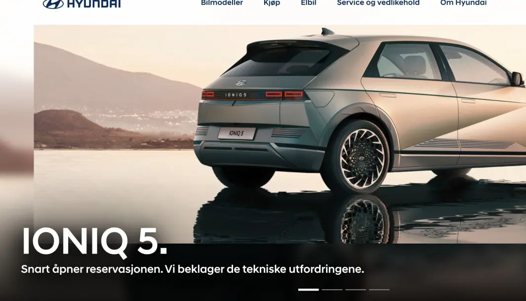 SKJERMDUMP FRA NETTSIDEN TIL HYUNDAI SKJERMDUMP FRA NETTSIDEN TIL HYUNDAI