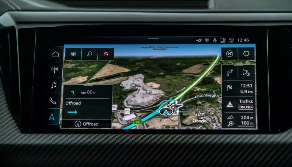 SKARPT: Navigasjonssystemet til Audi er både tydelig i visningen og presist i beregningen.