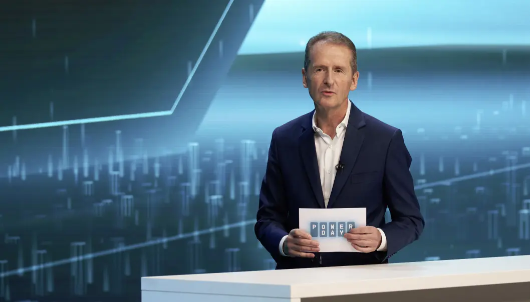 NEIN OG ATTER NEIN: VWs toppsjef Herbert Diess mener hydrogen for personbiler er et blindspor. NEIN OG ATTER NEIN: VWs toppsjef Herbert Diess mener hydrogen for personbiler er et blindspor.