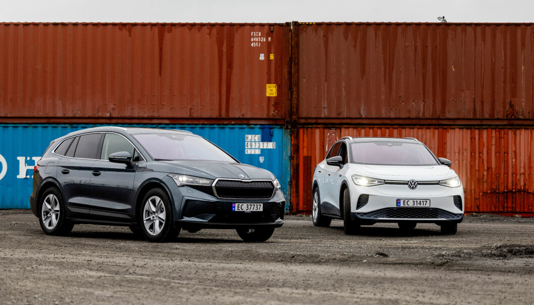 SIKRE SØSKEN: Skoda Enyaq og Volkswagen ID.4 kommer begge svært godt ut hos Euro NCAP.