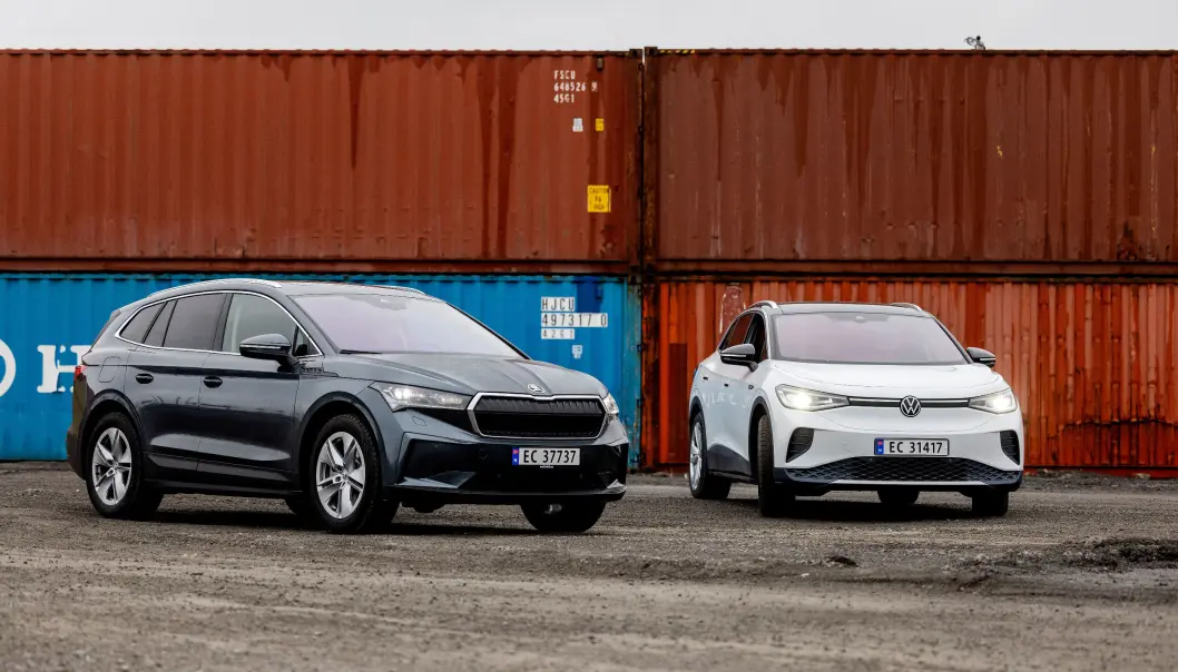 SIKRE SØSKEN: Skoda Enyaq og Volkswagen ID.4 kommer begge svært godt ut hos Euro NCAP. SIKRE SØSKEN: Skoda Enyaq og Volkswagen ID.4 kommer begge svært godt ut hos Euro NCAP.