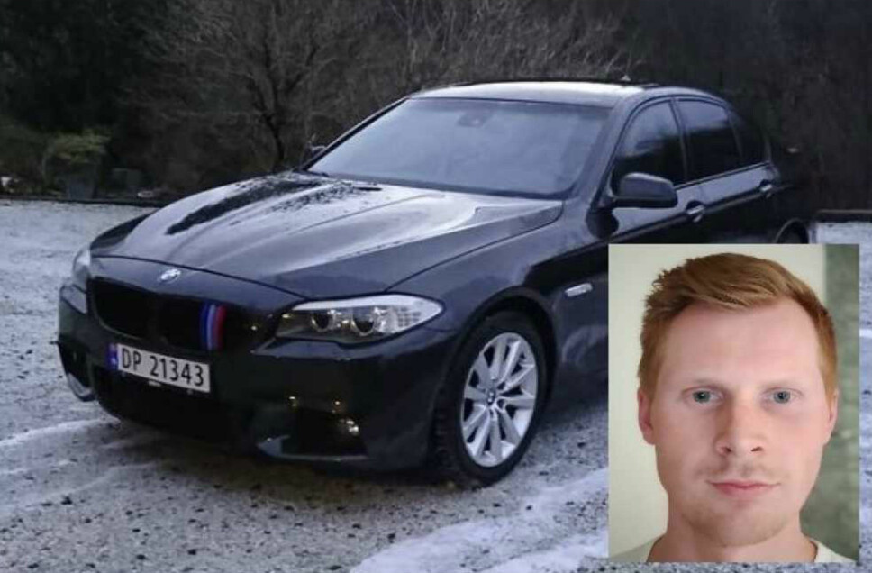 VANT FREM: Bruktbilkjøper Filip Lygre, som kjøpte denne BMW-en.