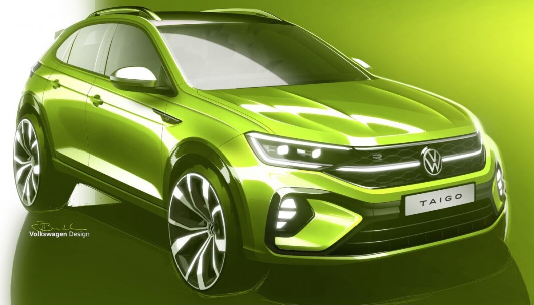 EUROPA-VERSJONEN: Taigo blir coupé-SUV-en fra Volkswagen, kjent fra før i andre markeder som Nivus. EUROPA-VERSJONEN: Taigo blir coupé-SUV-en fra Volkswagen, kjent fra før i andre markeder som Nivus.