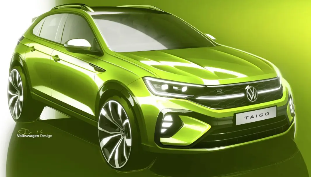 EUROPA-VERSJONEN: Taigo blir coupé-SUV-en fra Volkswagen, kjent fra før i andre markeder som Nivus. EUROPA-VERSJONEN: Taigo blir coupé-SUV-en fra Volkswagen, kjent fra før i andre markeder som Nivus.