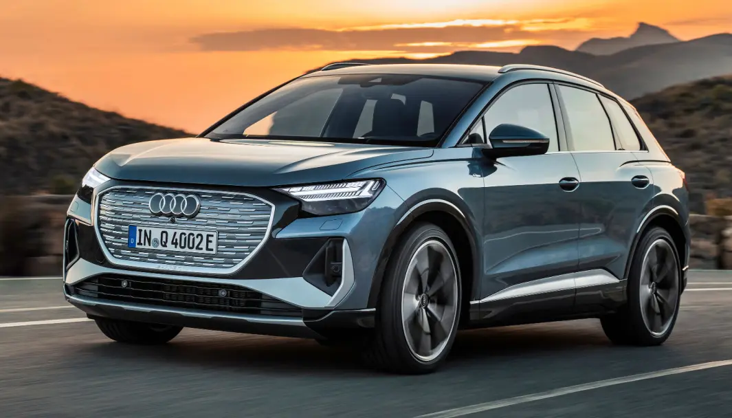 VERDENSPREMIERE: Audis elektriske kompakt-SUV, Q4 e-tron, ble presentert onsdag kveld. VERDENSPREMIERE: Audis elektriske kompakt-SUV, Q4 e-tron, ble presentert onsdag kveld.