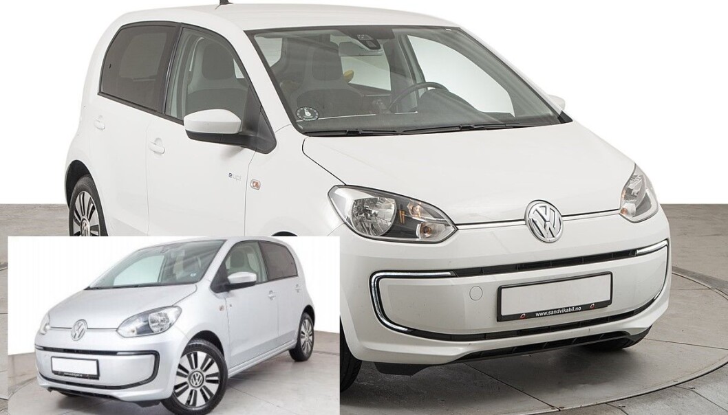 IKKE SÅ LIKE: Disse to VW e-Up!-modellene ser kanskje like ut, men er det ikke. IKKE SÅ LIKE: Disse to VW e-Up!-modellene ser kanskje like ut, men er det ikke.