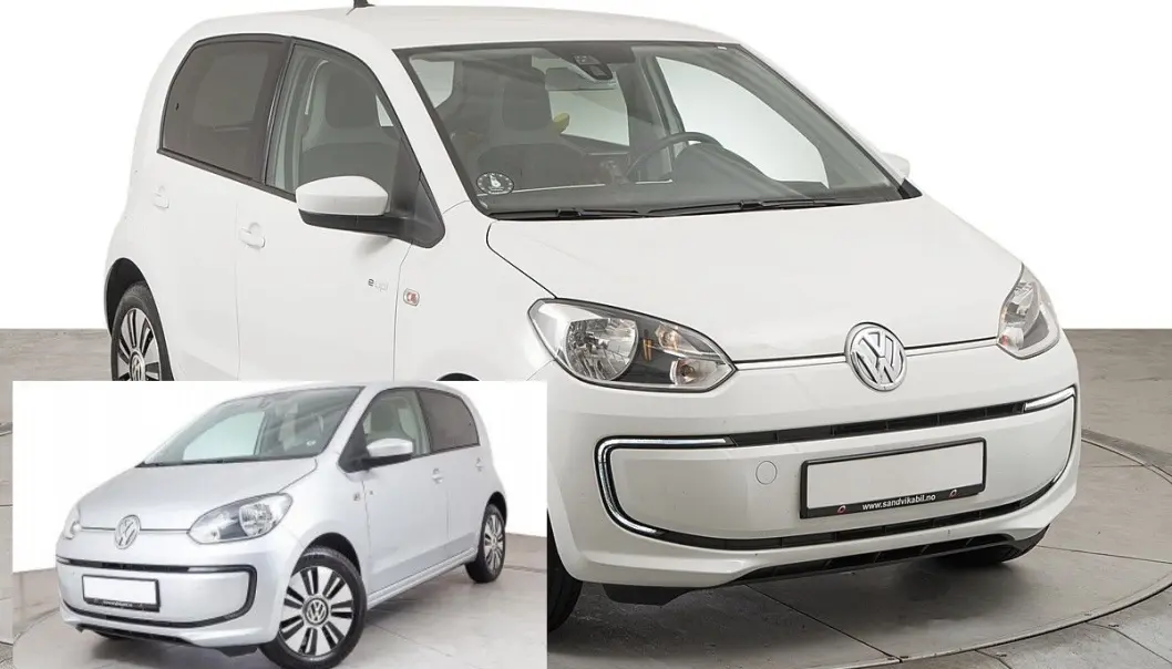 IKKE SÅ LIKE: Disse to VW e-Up!-modellene ser kanskje like ut, men er det ikke. IKKE SÅ LIKE: Disse to VW e-Up!-modellene ser kanskje like ut, men er det ikke.