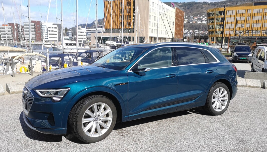 AUDA, AUDI: Denne 2020-modellen Audi e-tron har en skiltleser som fungerer svært dårlig i Bergen og omegn. AUDA, AUDI: Denne 2020-modellen Audi e-tron har en skiltleser som fungerer svært dårlig i Bergen og omegn.