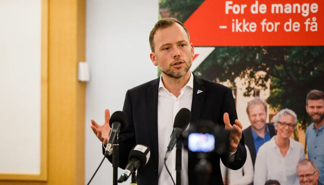 PLUSS MOMS: SV-leder Audun Lysbakken under fremleggelsen av SVs alternative statsbudsjett sist høst. PLUSS MOMS: SV-leder Audun Lysbakken under fremleggelsen av SVs alternative statsbudsjett sist høst.