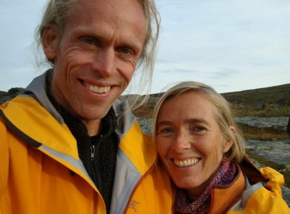 TAPTE PENGER: Kaisa Hallset og Brynjar Fleten. Bildet er tatt i en langt hyggeligere situasjon.