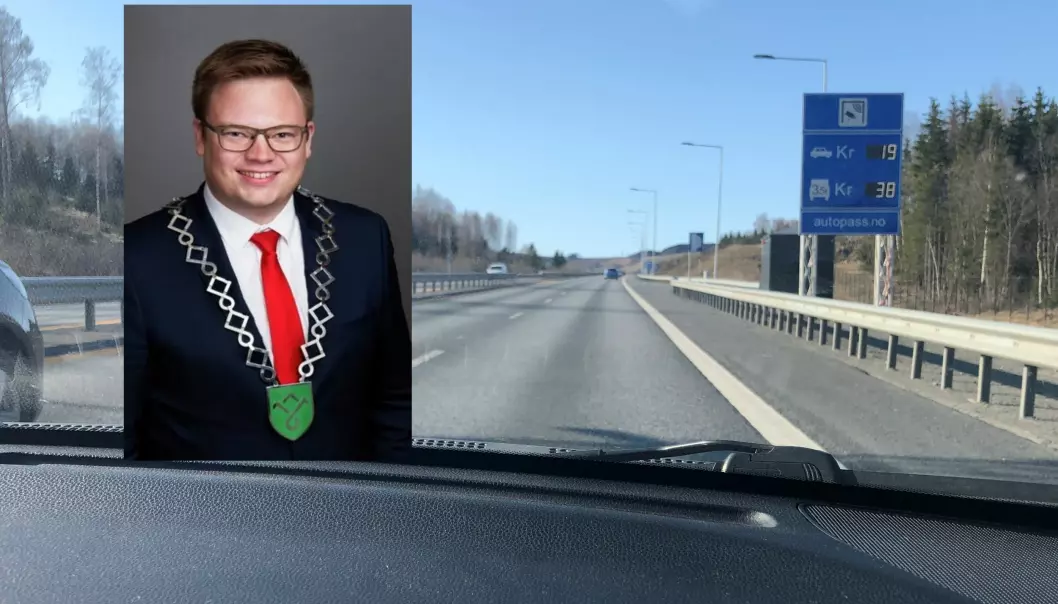 KREVER BETALING: Fylkesordfører Even Aleksander Hagen mener elbilistene skal betale blant annet her, på nye E6 ved Hamar.