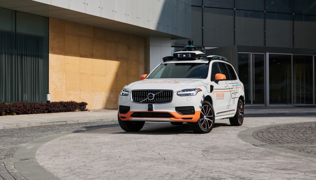 <span class="font-weight-bold" data-lab-font_weight_desktop="font-weight-bold">ROBOTAXI:</span> På veien mot den ultimate trafikksikkerhet er Volvo partner med selskaper som utvikler transporttjenester med selvkjørende biler, som kinesiske Didi (bildet). <span class="font-weight-bold" data-lab-font_weight_desktop="font-weight-bold">ROBOTAXI:</span> På veien mot den ultimate trafikksikkerhet er Volvo partner med selskaper som utvikler transporttjenester med selvkjørende biler, som kinesiske Didi (bildet).