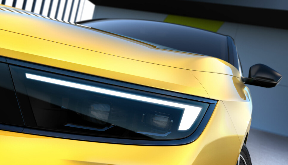 MODERNE: Opel Astra får et helt nytt uttrykk, og også elektrifisert drivlinje.