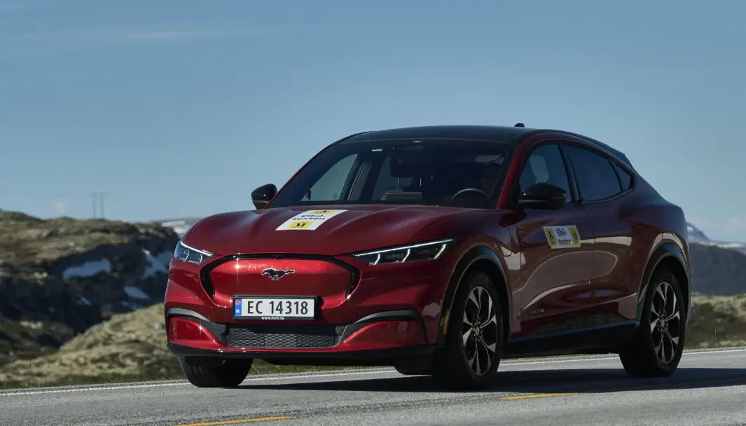FORBEDRES: Ford Mustang Mach-E har allerede klasseledende rekkevidde, men den vil bli bedre. FORBEDRES: Ford Mustang Mach-E har allerede klasseledende rekkevidde, men den vil bli bedre.