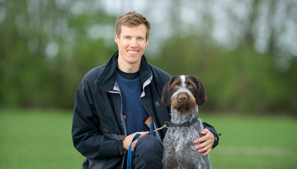 PÅ PLASS: Kjetil V. Johansen i Norsk Kennel Klubb har enkle råd for at hunden trives bedre i bil hele sommeren igjennom.