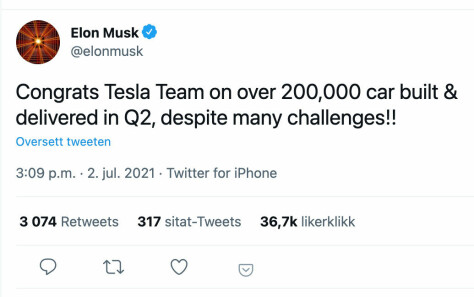 Volvo og Tesla med rekordtall