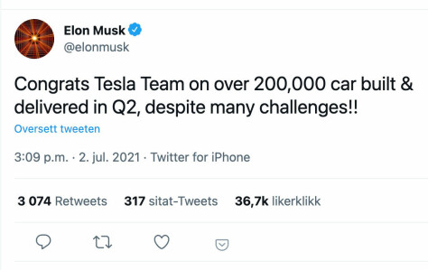 Volvo og Tesla med rekordtall