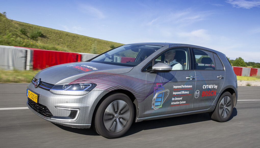 <span class=" font-weight-bold" data-lab-font_weight_desktop="font-weight-bold">TESTING:</span> En VW e-Golf blir opptil fire prosent mer effektiv med en trinnløse girkasse, viser tester Bosch har foretatt. <span class=" font-weight-bold" data-lab-font_weight_desktop="font-weight-bold">TESTING:</span> En VW e-Golf blir opptil fire prosent mer effektiv med en trinnløse girkasse, viser tester Bosch har foretatt.