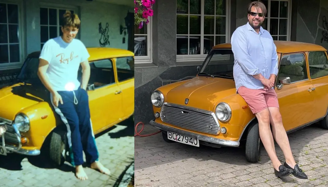 EVIG DIN: Bjørn Vidar Lazar Braathen har funnet tilbake til sin første bilkjærlighet, en Mini 850. EVIG DIN: Bjørn Vidar Lazar Braathen har funnet tilbake til sin første bilkjærlighet, en Mini 850.