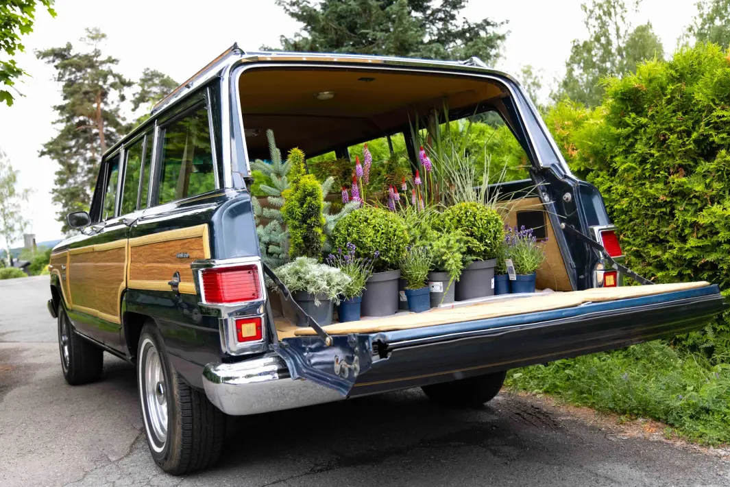 <span class="font-weight-bold" data-lab-font_weight_desktop="font-weight-bold">DØR TIL DØR: </span>Jeep Wagoneer ble bygget i nær tre tiår helt til 1991. Familien Haanæs’ utgave er fra aller siste produksjonsår. <span class="font-weight-bold" data-lab-font_weight_desktop="font-weight-bold">DØR TIL DØR: </span>Jeep Wagoneer ble bygget i nær tre tiår helt til 1991. Familien Haanæs’ utgave er fra aller siste produksjonsår.