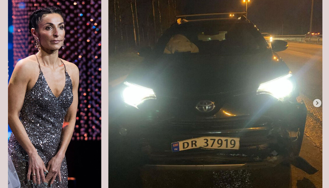 ETTER KOLLISJONEN: Slik var bilen til Lisa Tønne (t.v.) etter kollisjonen på E6. ETTER KOLLISJONEN: Slik var bilen til Lisa Tønne (t.v.) etter kollisjonen på E6.
