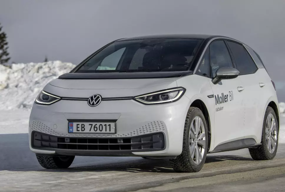 FOLKEBIL: VW ID.3 blir et vanlig syn på norske veier.