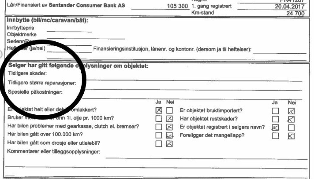 <span class=" font-weight-bold" data-lab-font_weight_desktop="font-weight-bold">TOMT</span>: I kjøpskontrakten skrev ikke bilskadefirmaet noe om den tidligere store skaden. <span class=" font-weight-bold" data-lab-font_weight_desktop="font-weight-bold">TOMT</span>: I kjøpskontrakten skrev ikke bilskadefirmaet noe om den tidligere store skaden.