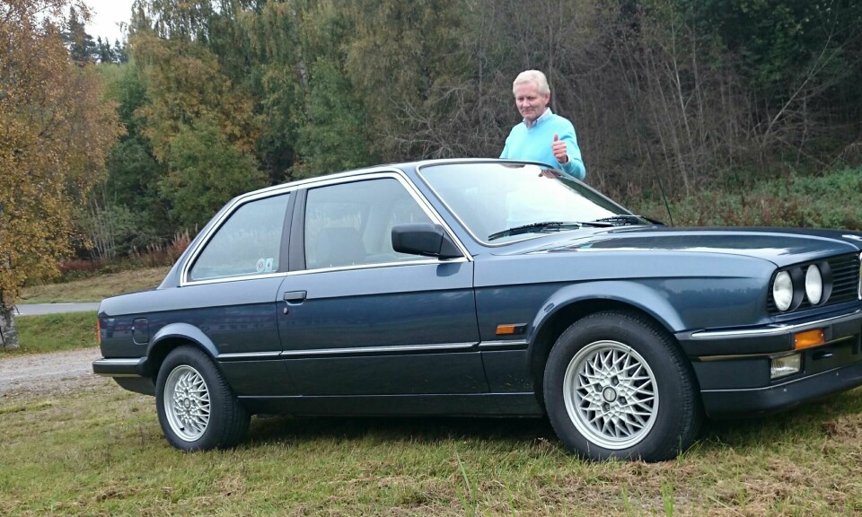 NYKLASSISK: Stein Pauli Nilsen hentet nøklene til sine BMW 320i i 1985 – og har siden beholdt tyskeren.