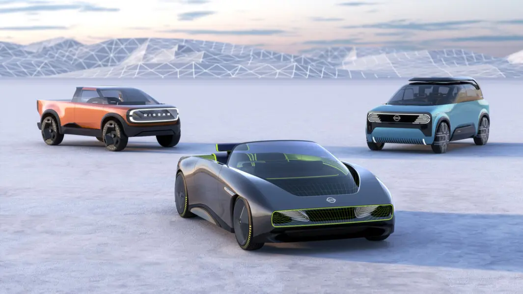 NESTE GENERASJON: Her er skissene til morgendagens Nissan-modeller. NESTE GENERASJON: Her er skissene til morgendagens Nissan-modeller.