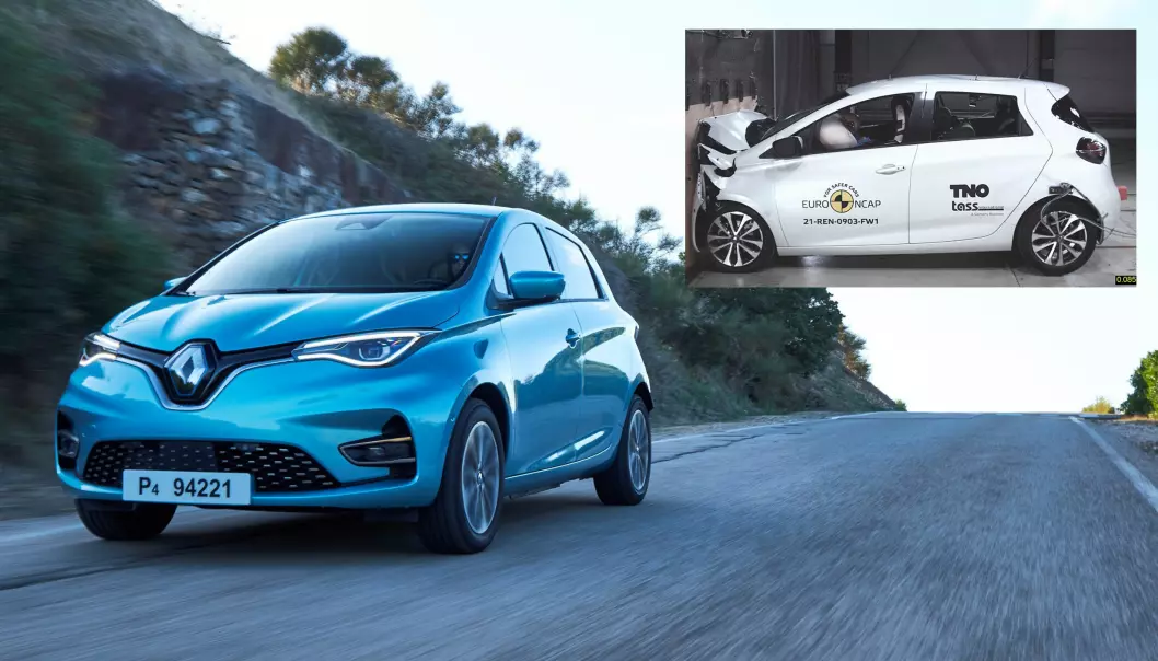 SLUTT:  Renault Zoe går ut av produksjon i 2022. I følge Renault er dette uavhengig av den elendige krasjtesten.