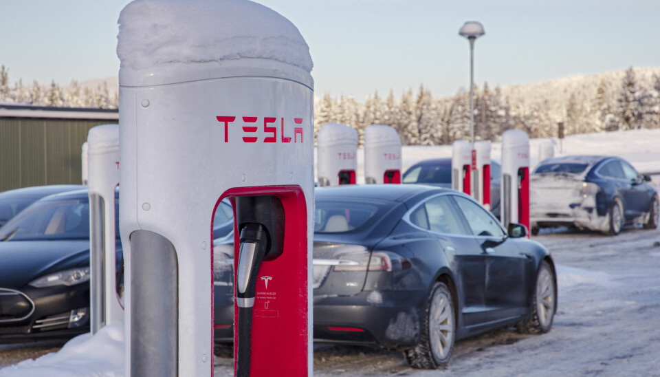 DOBLING: Nå koster det i gjennomsnitt 3,64 kr per kilowatt-time å lade hos Tesla.