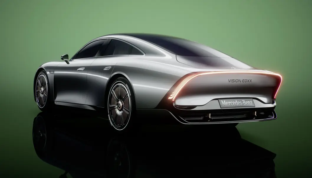 EFFEKTIV: Denne lette og aerodynamisk Mercedesen sprenger rekkevidden. EFFEKTIV: Denne lette og aerodynamisk Mercedesen sprenger rekkevidden.