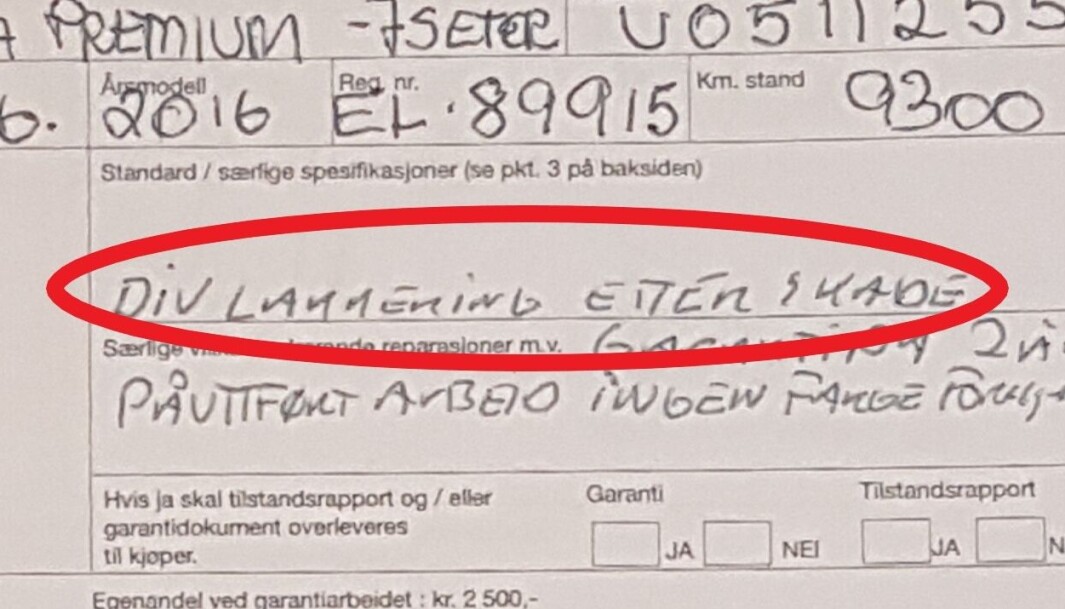 <span class=" font-weight-bold" data-lab-font_weight_desktop="font-weight-bold">GODT NOK: </span>Denne informasjonen om bilens forhistorie er godt nok, mener bilfirmaet. <span class=" font-weight-bold" data-lab-font_weight_desktop="font-weight-bold">GODT NOK: </span>Denne informasjonen om bilens forhistorie er godt nok, mener bilfirmaet.