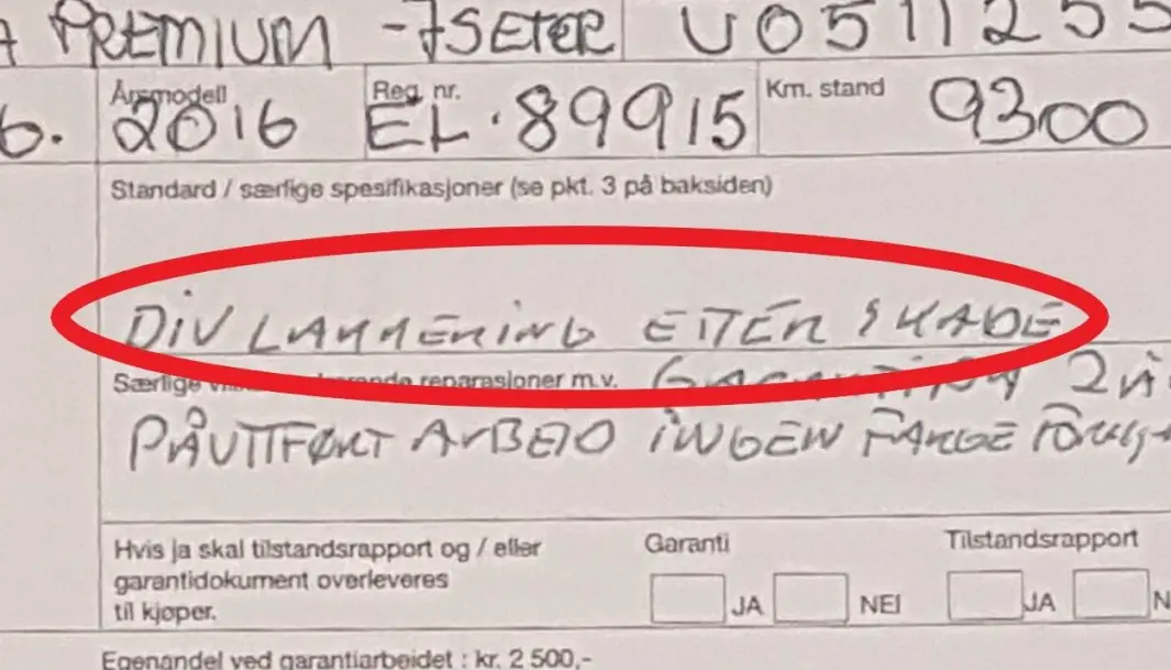 <span class=" font-weight-bold" data-lab-font_weight_desktop="font-weight-bold">GODT NOK: </span>Denne informasjonen om bilens forhistorie er godt nok, mener bilfirmaet. <span class=" font-weight-bold" data-lab-font_weight_desktop="font-weight-bold">GODT NOK: </span>Denne informasjonen om bilens forhistorie er godt nok, mener bilfirmaet.