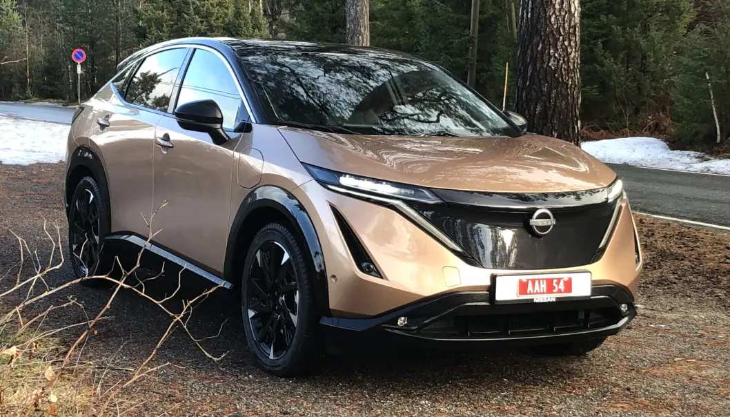 FØRSTE TEST: Nissan Ariya er på norske veier for første gang, og Motor har kjørt den. FØRSTE TEST: Nissan Ariya er på norske veier for første gang, og Motor har kjørt den.