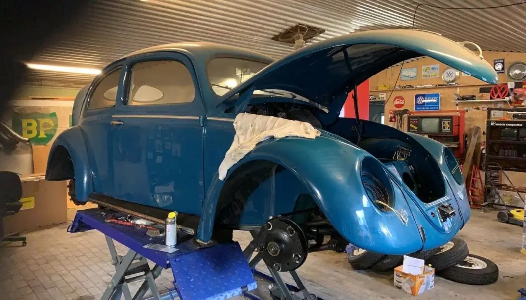 HAR TATT HUNDREVIS AV TIMER: Den nå 70 år gamle Bobla måtte demonteres helt av Lars Helgesen. HAR TATT HUNDREVIS AV TIMER: Den nå 70 år gamle Bobla måtte demonteres helt av Lars Helgesen.