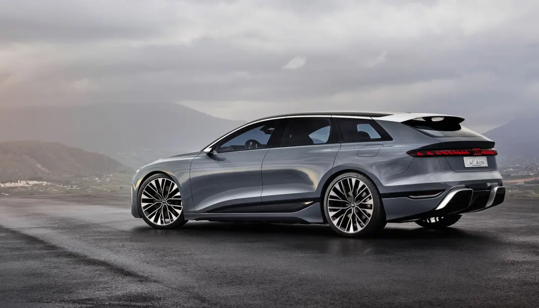 FRISTELSE: Audi har begynt å vise bilder av kommende helelektriske Avant, altså en stasjonsvogn. FRISTELSE: Audi har begynt å vise bilder av kommende helelektriske Avant, altså en stasjonsvogn.
