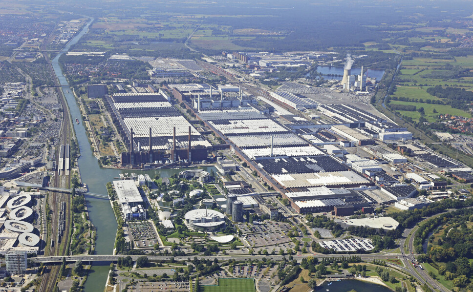 PAUSEKNAPP: Volkswagens hovedfabrikk i Wolfsburg.