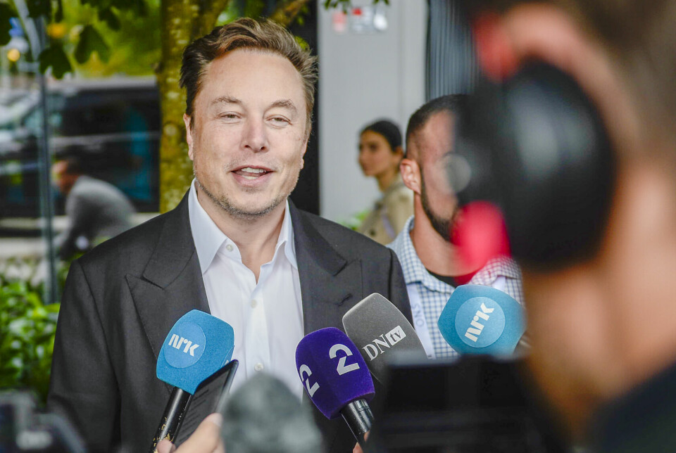 ANKLAGES: Tesla-sjef Elon Musk under sitt besøk i Norge i fjor sommer.