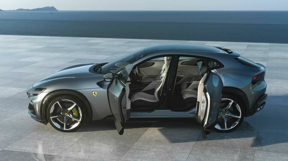 STOR, LITEN PRODUSENT: Bildet viser et av Ferraris viktigste produkter akkurat nå: Purosangue.