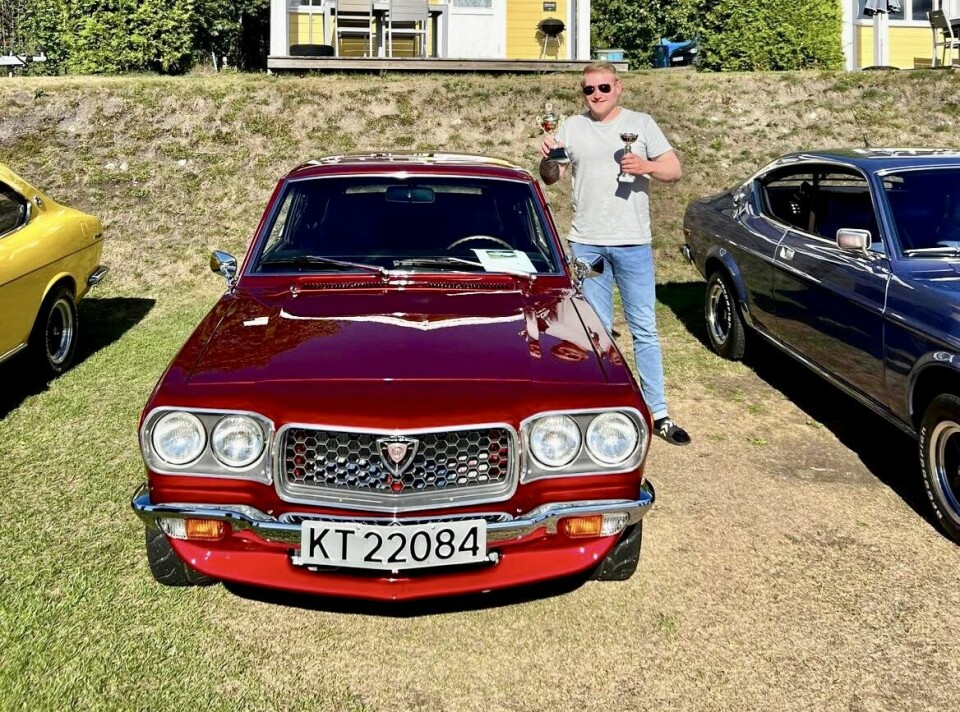 VINNER-WANKEL: I sommer deltok Thomas Askestad på Mazda-treff i Norsjø ferieland i Telemark, og tok med seg minst to pokaler hjem.