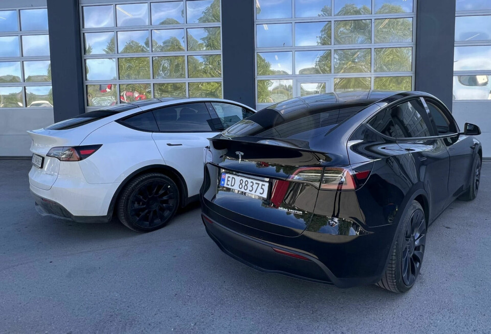 MEST SOLGT – IGJEN: Tesla Model Y, her fra en liten sammenlikning mellom modeller bygget i Kina og Tyskland.